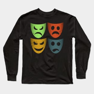 Halloween Vintage Theatre Masks Long Sleeve T-Shirt